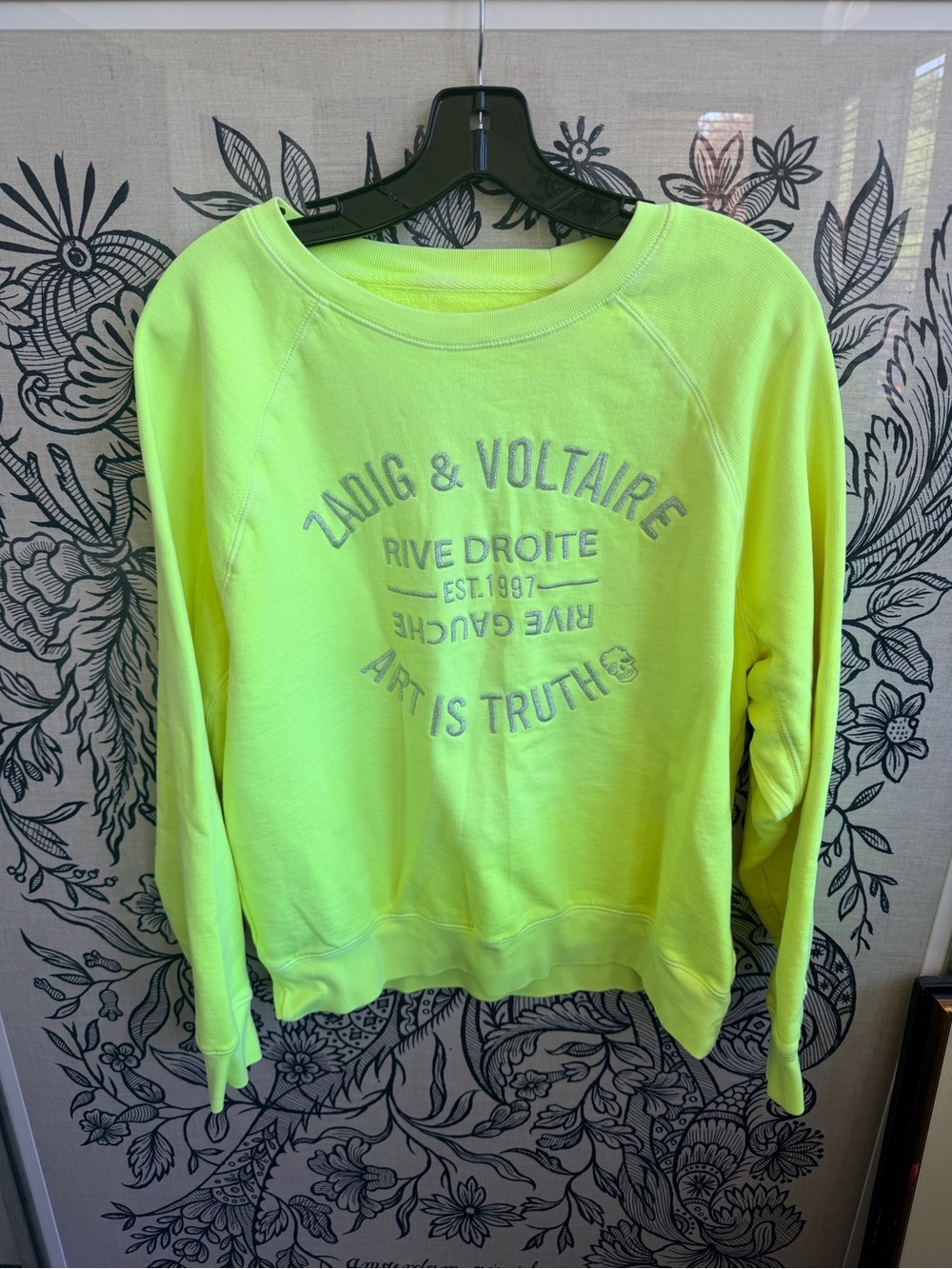 Zadig & Voltaire Neon Yellow Fleece Pullover